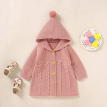 Load image into Gallery viewer, Hooded Knit Coat Fairyfloss
